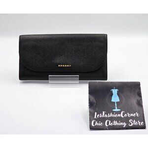Burberry  Women's Black Soft Grain Leather  Wallet Size  Medium 2728